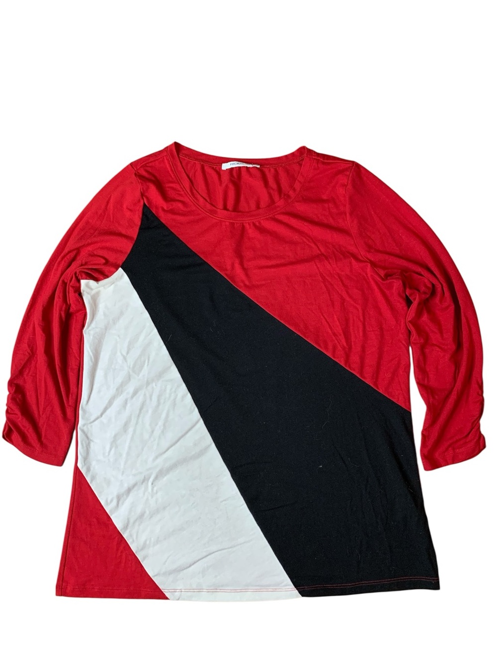 Ricki’s Color Block Three-Quarter Sleeve Top - Size Large
